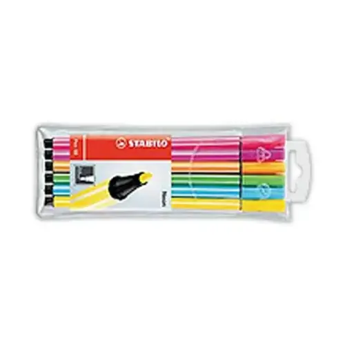 ETUI 6 FEUTRES STABILO PEN 68 NEON ASS 