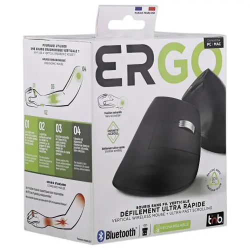 Souris sans fil rechargeable verticale ERGO INFINITE