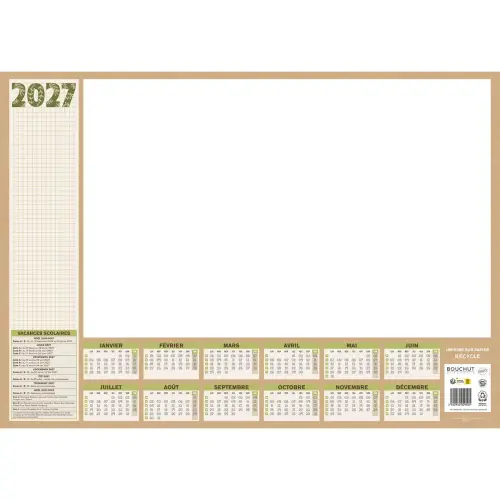Bloc sous mains - Natura - 25 feuilles - 54x38,5 cm - BOUCHUT 