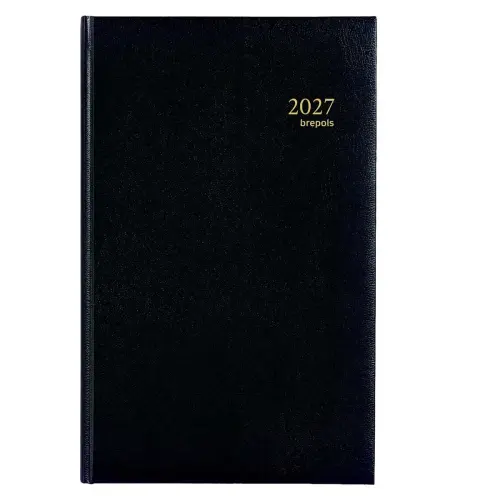 Agenda journalier  banque 1 volume - 17x27cm - Noir - Janvier &agrave; d&eacute;cembre - BREPOLS 