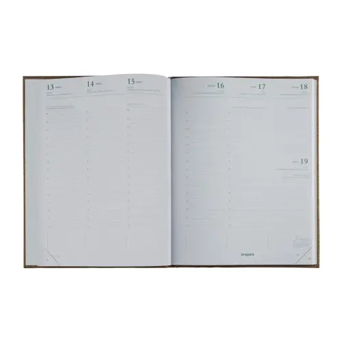 Agenda semainier Kazar - 17,1x22 cm - Assortis - Janvier à décembre - BREPOLS