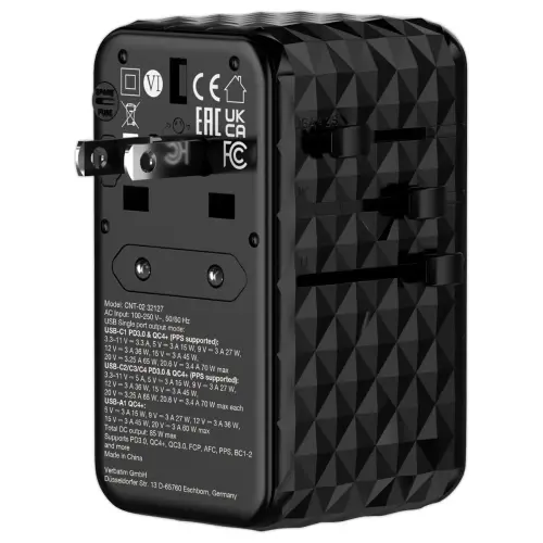 Adaptateur universel de voyage 85W GaN 