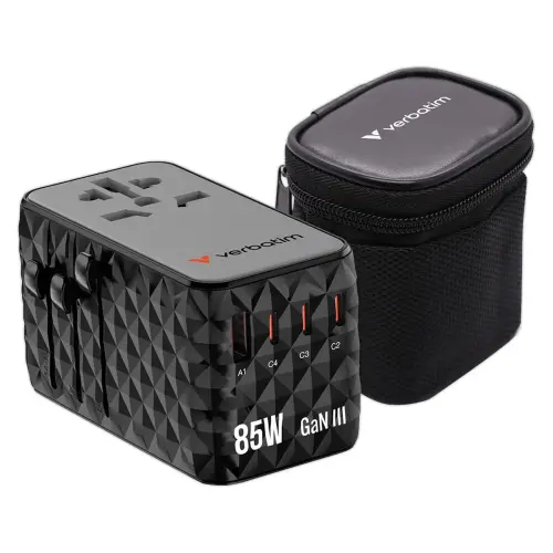 Adaptateur universel de voyage 85W GaN 