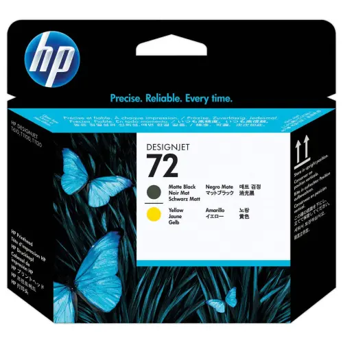 HP 72 tête d'impression noir et jaune C9384A