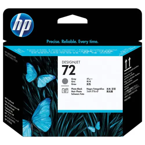 HP 72 t&ecirc;te d'impression noir et gris C9380A 