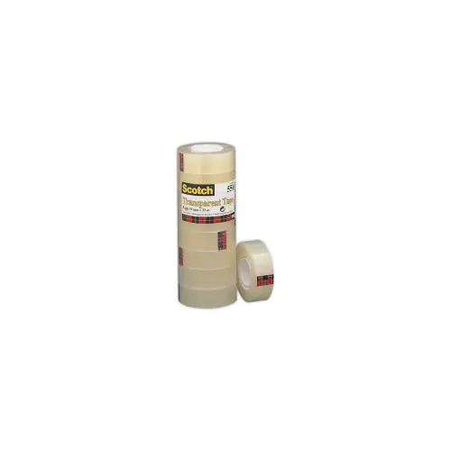 8 Rouleaux d'adh&eacute;sifs transparents 550 - 33 m x 19 mm - 3M SCOTCH 