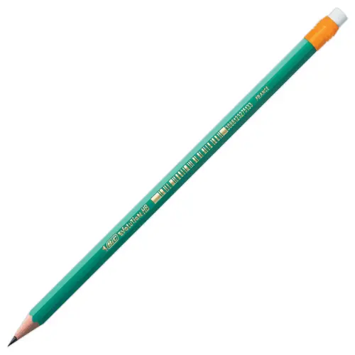 12 Crayons à papier avec bout gomme HB Bic Evolution 650 - BIC