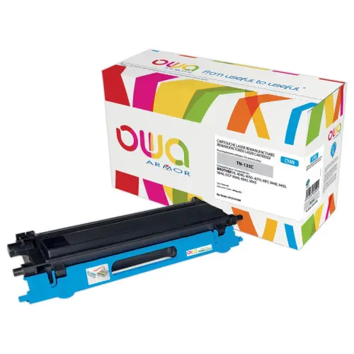 Toner &eacute;q. BROTHER TN-135C - Haute capacit&eacute; - Cyan - OWA 