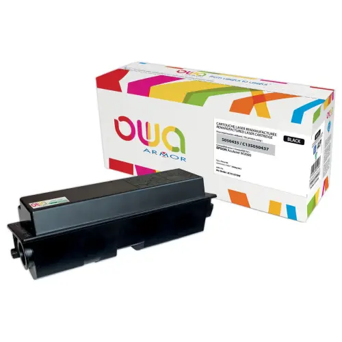 Toner &eacute;q. EPSON C13S050435, C13S050437 - Haute capacit&eacute; - Noir - OWA 