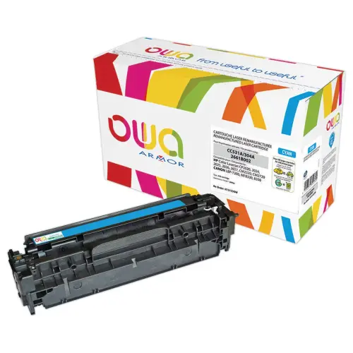 Toner éq. CANON 718C, HP CC531A - Cyan - OWA