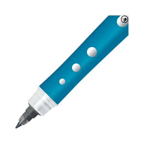 Roller worker + colorful - Encre liquide - Pointe conique - Bleu - STABILO