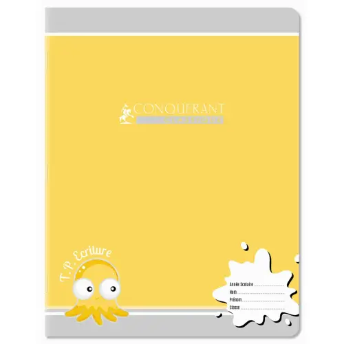 Cahier maternelle agrafé double ligne 18mm - A5+ 90g - 32 pages - Assortis - Conquérant