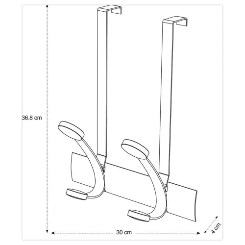 Pat&egrave;re de porte Duo - m&eacute;tal et bois - ALBA 