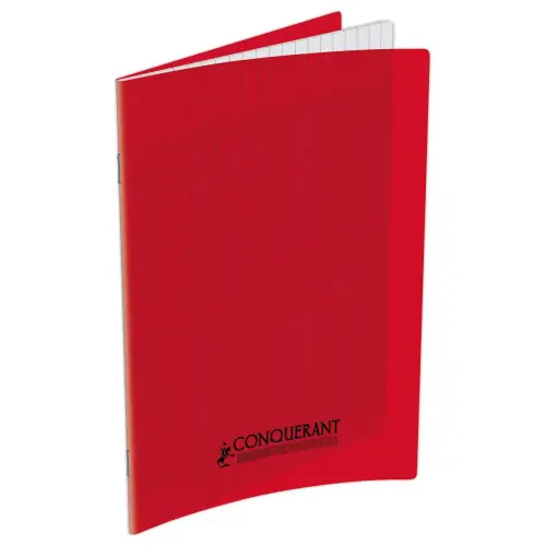 Cahier polypropylène piqûre 48P SEYES 170x220 90g rouge