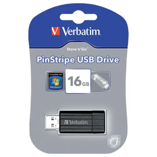 Clé USB 2.0 Pinstripe - 16 Go - Verbatim