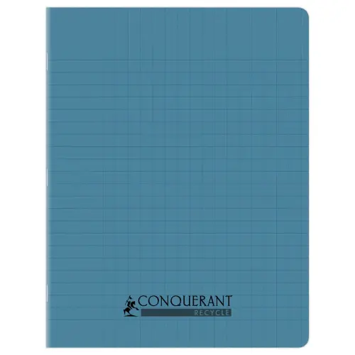 Cahier polypropylène piqûre Seyès - A5+ 90g - 96 pages - Bleu - Conquérant