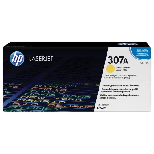 HP 307A CE742A toner jaune
