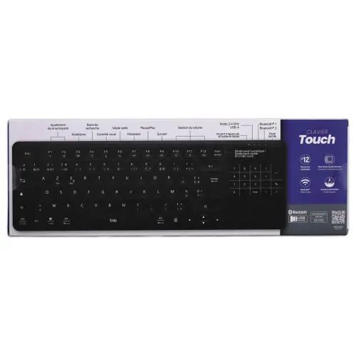 Clavier sans fil rechargeable SLIM TOUCH avec pavé tactile intégré