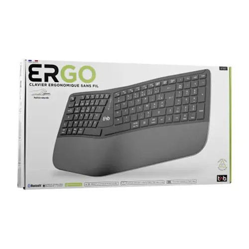 Clavier ergonomique sans fil rechargeable