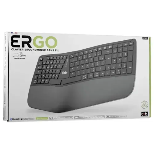 Clavier ergonomique sans fil rechargeable