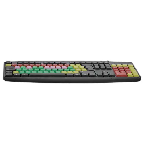 Clavier filaire coloré pour enfants KID - Noir