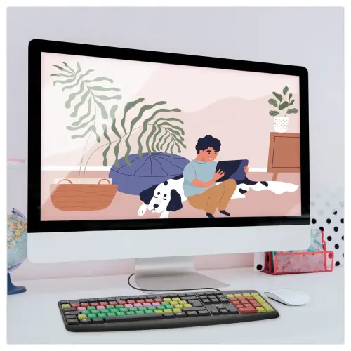 Clavier filaire coloré pour enfants KID - Noir