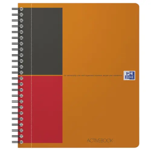 Cahier spirale Activebook International - A5+ - 160 pages - Ligné - OXFORD
