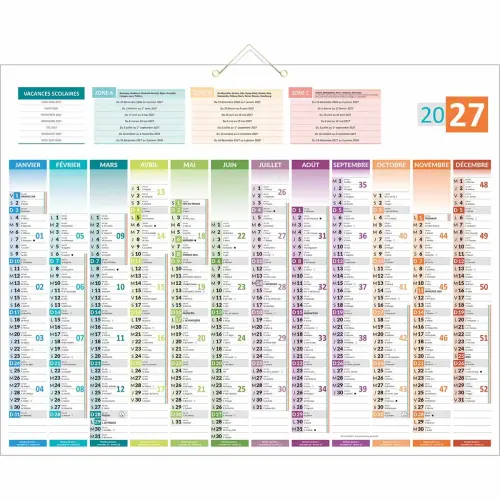 5 Calendriers de banque Europe - 55 x 43 cm - BOUCHUT-GRANDREMY