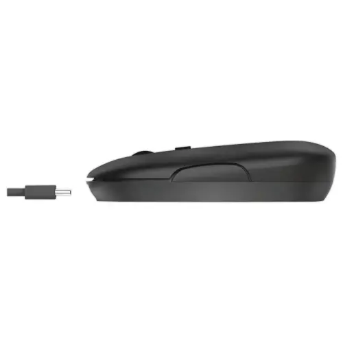 Souris sans fil PUCK ultra-plate rechargeable noire 