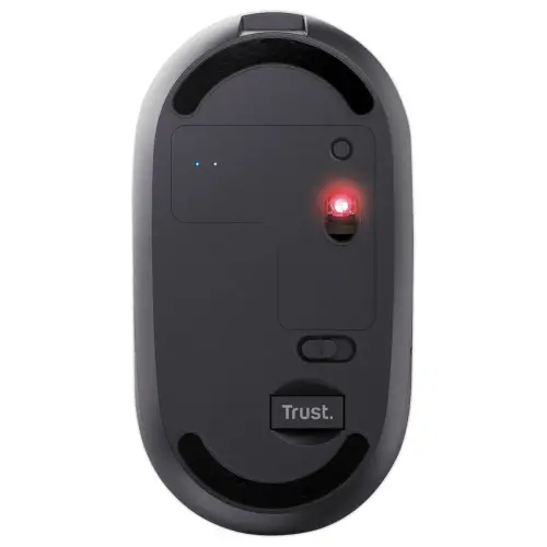 Souris sans fil PUCK ultra-plate rechargeable noire 