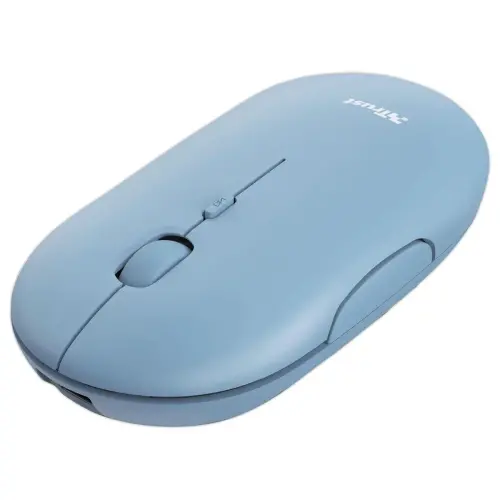 Souris sans fil PUCK ultra-plate rechargeable bleue