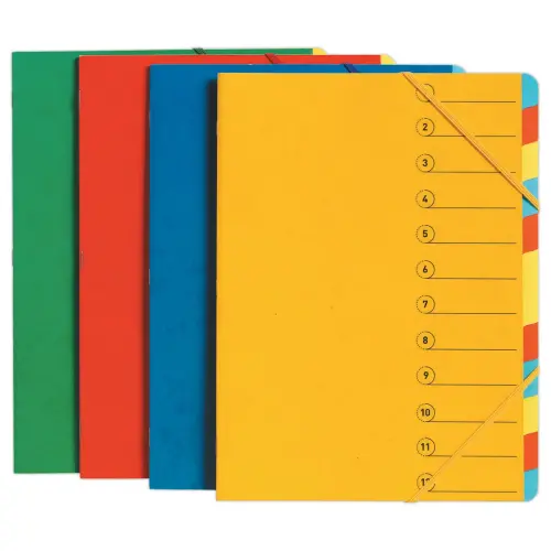Trieur chemise carte - EMEY - 12 compartiments