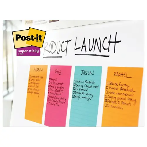 4 Blocs Meeting notes super sticky - 20 x 15,2 cm - Post-It