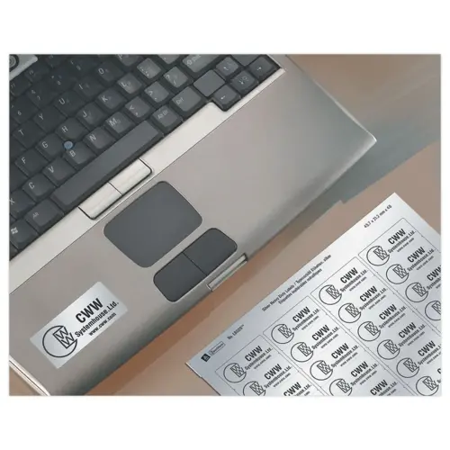bo&icirc;te de 20 planches de 27 &eacute;tiquettes argent ultra r&eacute;sistantes AVERY 63,5x29,6mm 