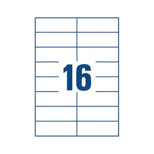 100 planches de 16 &eacute;tiquettes blanches multi-usages - AVERY 