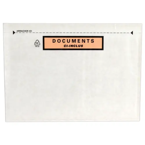 1000 Pochettes adhésives 'Documents ci-inclus' - 228 x 165 mm
