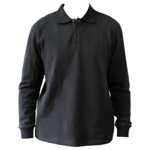 POLO NOIR MANCHES LONGUES HOMME TAILLE S