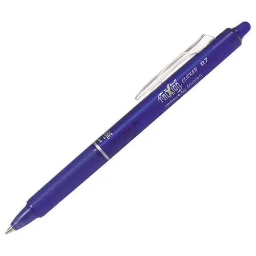 Stylo à bille gel FriXion Ball Clicker 07 - Effaçable - Pointe moyenne - Bleu - Pilot