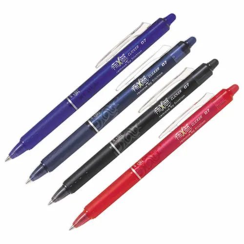 Stylo à bille gel FriXion Ball Clicker 07 - Effaçable - Pointe moyenne - Bleu - Pilot