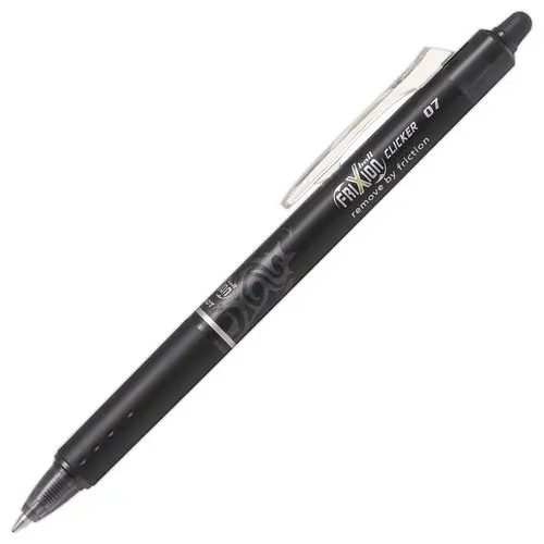 Stylo &agrave; bille gel FriXion Ball Clicker 07 - Effa&ccedil;able - Pointe moyenne - Noir - Pilot 