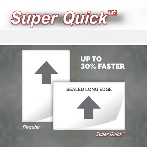 100 Pochettes de plastification SuperQuick brillantes - A4 - 80 microns - Fellowes
