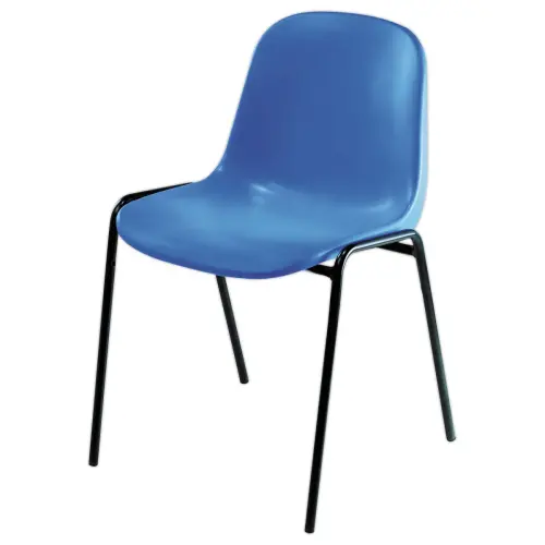 Chaise coque Beta pour visiteurs ou accueil - Bleu