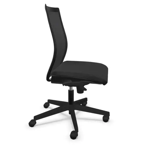 Siège ergonomique synchrone décalé Intrata - Assise gris foncée, dossier noir - Nowy Styl