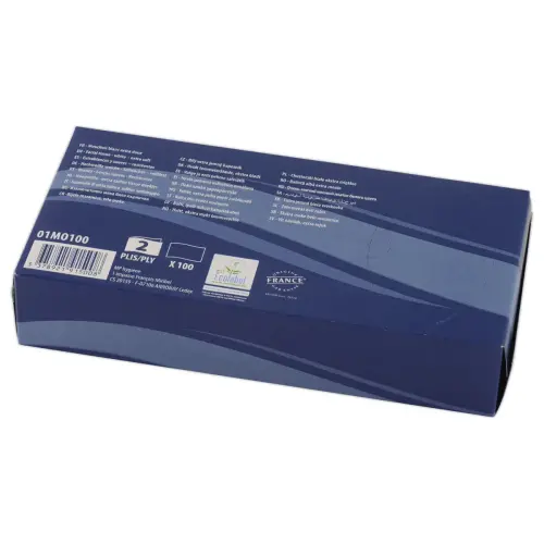 100 Mouchoirs pour bureau - 20 x 21 cm - Boîte distributrice