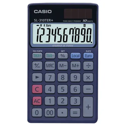Calculatrice de poche SL 310TER+ solaire 10 chiffres - CASIO
