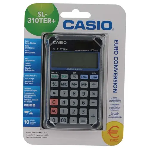 Calculatrice de poche SL 310TER+ solaire 10 chiffres - CASIO