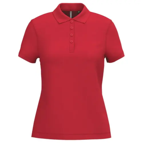 Polo femme - Manches courtes - Taille XL - Rouge