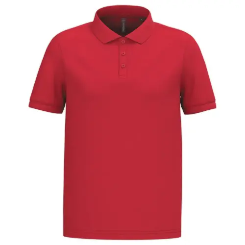 Polo homme - Manches courtes - Taille L - Rouge 