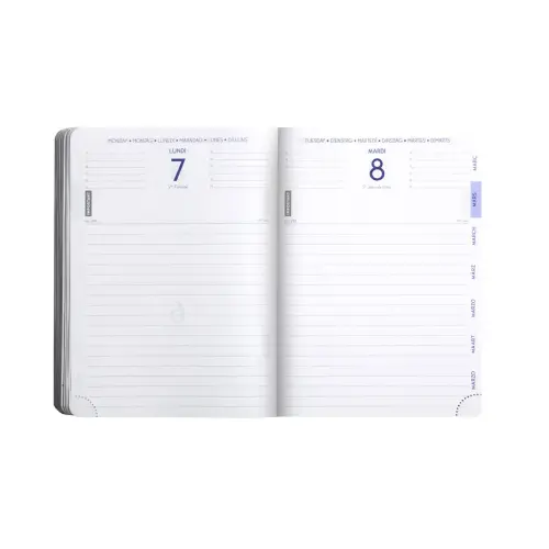 Agenda journalier Winner - 12 x 17 cm - Août à juillet - bleu foncé - EXACOMPTA