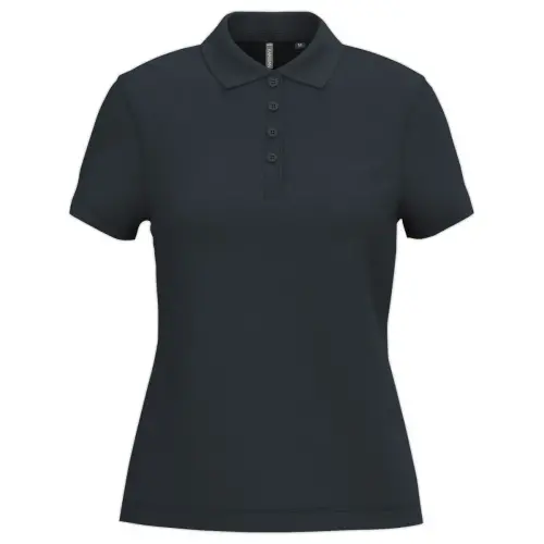 Polo femme - Manches courtes - Taille L - Marine 
